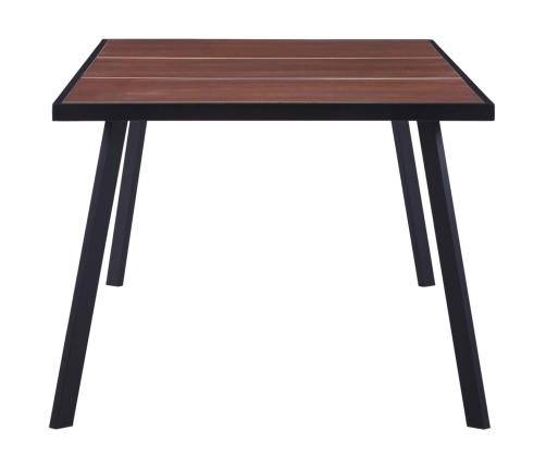 vidaXL Mesa de comedor MDF natural y negro 200x100x75 cm