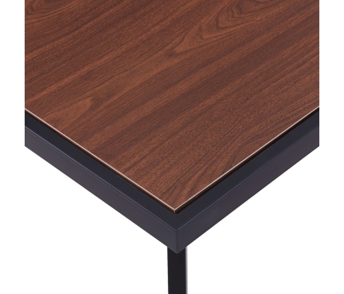 vidaXL Mesa de comedor MDF natural y negro 200x100x75 cm