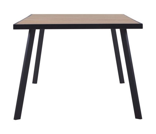 Mesa de comedor de MDF color madera clara y negro 200x100x75 cm