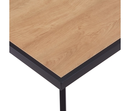 Mesa de comedor de MDF color madera clara y negro 200x100x75 cm