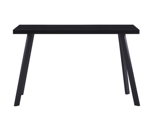 Mesa de comedor de vidrio templado negro 120x60x75 cm