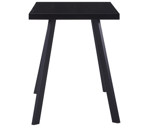 Mesa de comedor de vidrio templado negro 120x60x75 cm