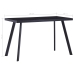 Mesa de comedor de vidrio templado negro 120x60x75 cm