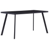 Mesa de comedor de vidrio templado negro 140x70x75 cm