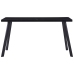 Mesa de comedor de vidrio templado negro 140x70x75 cm