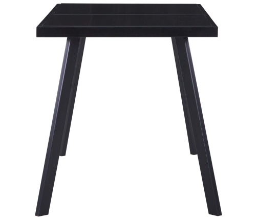 Mesa de comedor de vidrio templado negro 140x70x75 cm