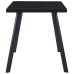 Mesa de comedor de vidrio templado negro 140x70x75 cm