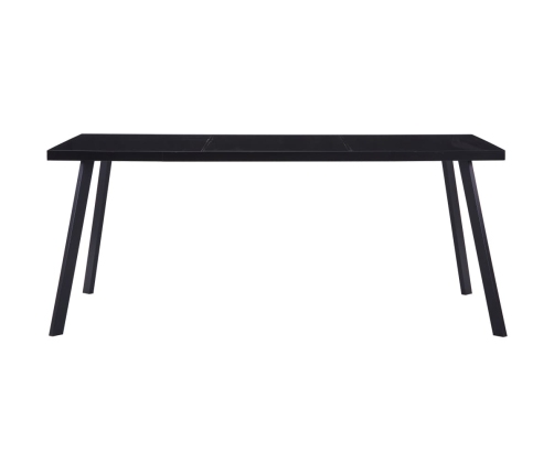 Mesa de comedor de vidrio templado negro 160x80x75 cm