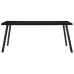 Mesa de comedor de vidrio templado negro 160x80x75 cm