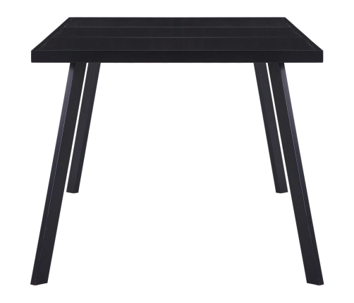 Mesa de comedor de vidrio templado negro 160x80x75 cm