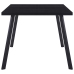 Mesa de comedor de vidrio templado negro 160x80x75 cm