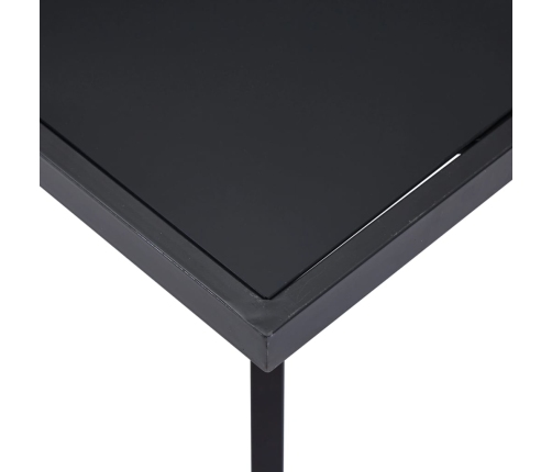 Mesa de comedor de vidrio templado negro 160x80x75 cm