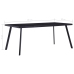 Mesa de comedor de vidrio templado negro 160x80x75 cm