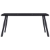 Mesa de comedor de vidrio templado negro 180x90x75 cm