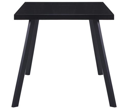 Mesa de comedor de vidrio templado negro 180x90x75 cm