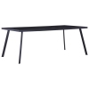 Mesa de comedor de vidrio templado negro 200x100x75 cm