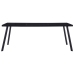 Mesa de comedor de vidrio templado negro 200x100x75 cm