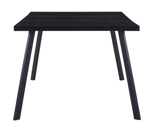 Mesa de comedor de vidrio templado negro 200x100x75 cm