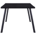 Mesa de comedor de vidrio templado negro 200x100x75 cm