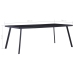 Mesa de comedor de vidrio templado negro 200x100x75 cm