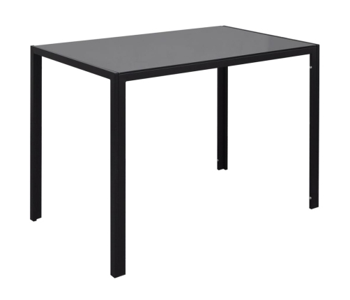 Juego de mesa de comedor de 7 piezas en blanco y negro