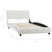 vidaXL Estructura de cama de cuero sintético blanco 90x200 cm