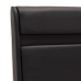 Estructura de cama con LED sin colchón cuero negro 140x200 cm