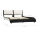 vidaXL Estructura de cama cuero sintético negro y blanco 140x200 cm