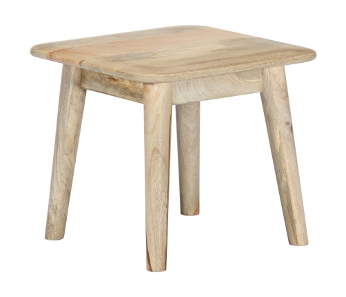 Mesa de centro de madera maciza de mango 45x45x40 cm