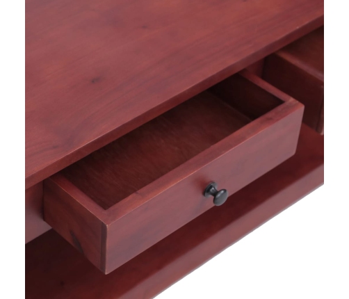 Mesa de centro de madera maciza de caoba marrón 100x55x46 cm