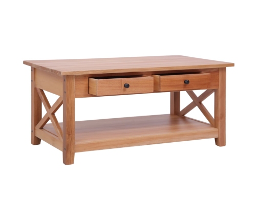 Mesa de centro de madera maciza de caoba 100x55x46 cm