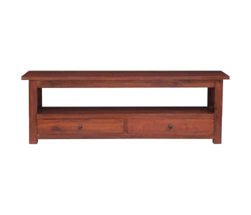 Mueble de TV madera maciza de caoba marrón 120x30x40 cm