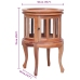 Armario vitrina de madera maciza de caoba natural 50x50x76 cm