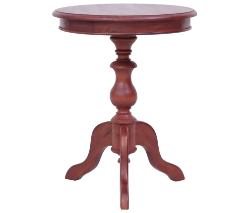 Mesa auxiliar de madera maciza de caoba marrón 50x50x65 cm