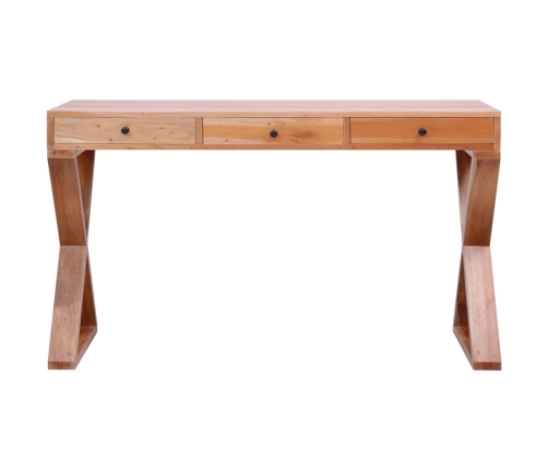 Escritorio ordenador madera maciza de caoba natural 132x47x77cm