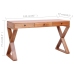 Escritorio ordenador madera maciza de caoba natural 132x47x77cm