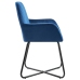 Sillas de comedor 2 unidades terciopelo azul