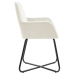 Sillas de comedor 2 unidades terciopelo crema
