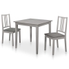 Juego de muebles de comedor 3 piezas MDF gris