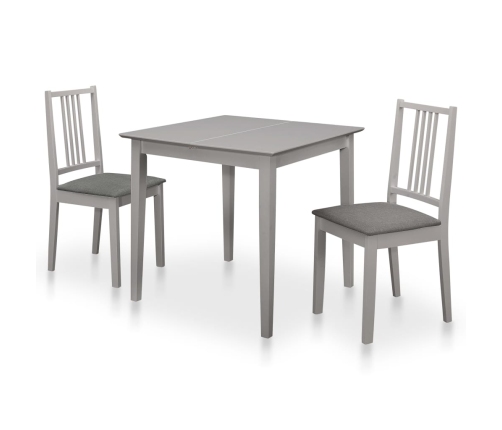 Juego de muebles de comedor 3 piezas MDF gris