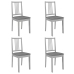 Juego de muebles de comedor 5 piezas MDF gris