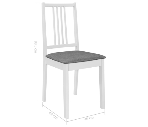 Juego de muebles de comedor 5 piezas MDF blanco