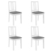 Juego de muebles de comedor 5 piezas MDF blanco