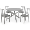 Juego de muebles de comedor 5 piezas MDF gris