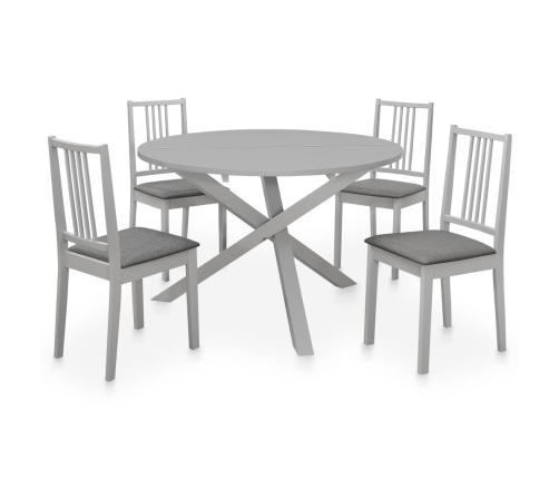 Juego de muebles de comedor 5 piezas MDF gris