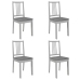 Juego de muebles de comedor 5 piezas MDF gris