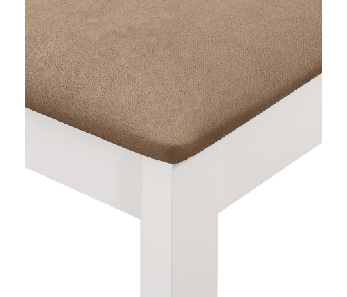 Juego de muebles de comedor 3 piezas MDF blanco