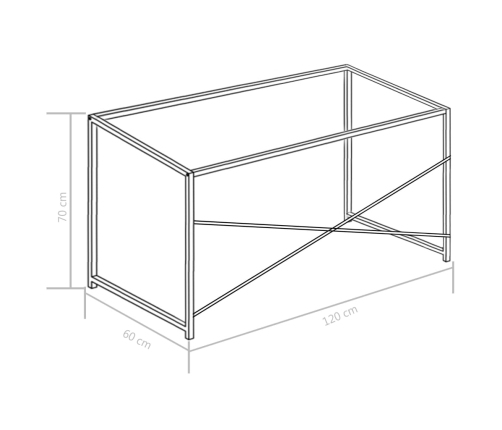 Escritorio para ordenador blanco 120x60x70 cm