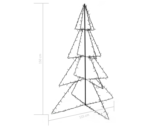 Árbol Navidad 240 luces LED interior y exterior 115x150 cm