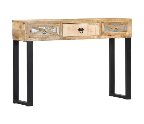 Mesa consola de madera maciza de mango 110x30x76 cm